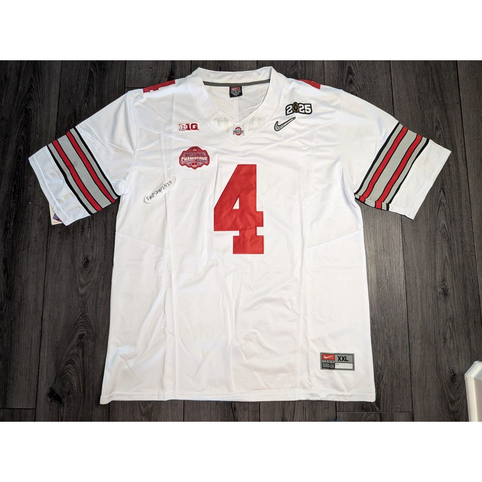 Jeremiah Smith #4 Ohio State Buckeyes White Jersey Stitched Size Xxl 2xl